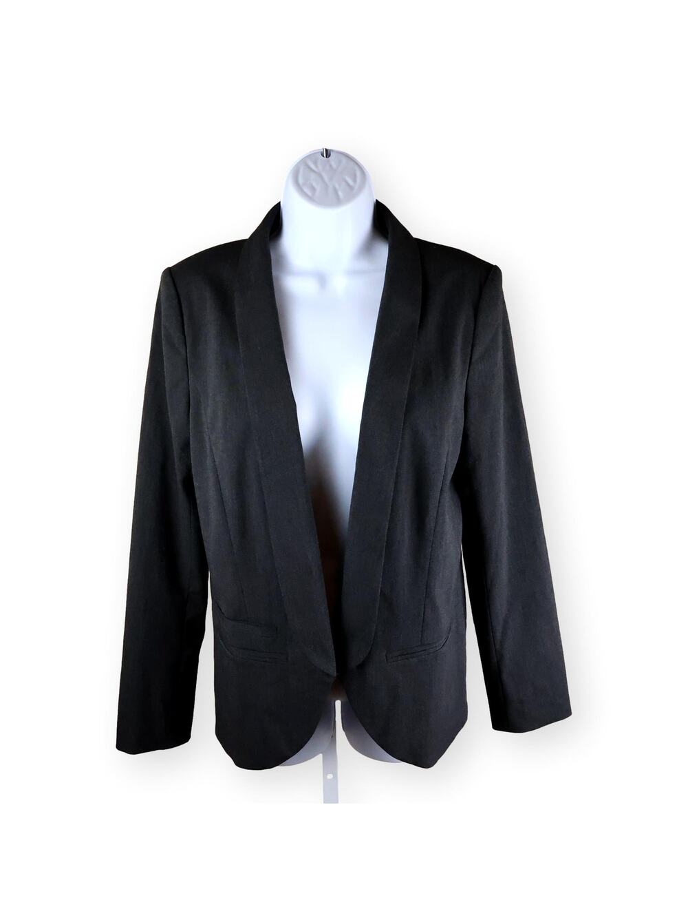 Trouve Black Open Front Waterfall Blazer Jacket S